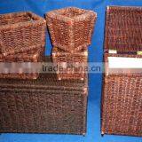 Maize Storage Basket With Cut Out Handles Except Wastebasket,set of 6,handicraft,large Storage Box thumbnail-1