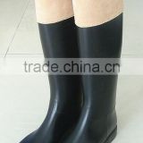 Fashion Ladies PVC rain boots with cowhide