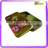 Rectangular Pill Tin Box With Hinge Accept Custom Print Your Own Logo