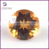 Hot Sale Hydrothermal Round Brilliant Cut Citrine Quartz Stone