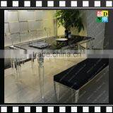 Plexi Luxury Design Acrylic Dinning Table Set Elegant Acrylic Living Room Furniture PMMA Lucite Highclear Acrylic Dinining Chair thumbnail-2