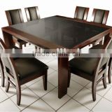 Modern glass top dining table B-732