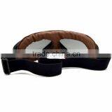 BJ-GT-008 Super Light Weight Brown Leather Tea Lens Motocross Goggles Custom thumbnail-5