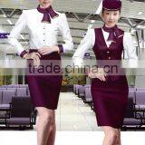Formal Airline Stewardess Uniform Red Air Hostess Costume for Air Hostess Uniform thumbnail-2