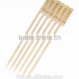 Flat bamboo bbq meat skewers for restaurant