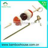 20cm Eco-friendly Colored Heart Knotted Long Bamboo Party Food Picks