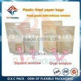 OEM Custom Printing Kraft Paper Bag With Window & Zipper thumbnail-6
