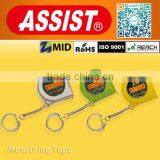 1m Round Retractable Mini Tape Measure With Key Chain