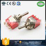MTS-102 Red Toggle Switch 6A on on Mini Plastic Toggle Switch Waterproof Switch(FBELE) thumbnail-1
