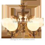 Marble Classical Full Copper Luxury Decorative Light Hotel Chandelier For High Ceiling 5 Heads 608-5H thumbnail-2