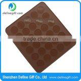 FDA BPA Free 30 Circles Small Size Round Silicone Macaron Baking Mat thumbnail-1