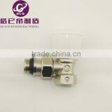 Bathroom Kitchen Polished Copper Angled Towel Radiator Stop Valve Taps thumbnail-1