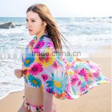 Fashion scarf 2015 hot selling sunflower bikini wrap beach dress