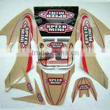 Dirtbike Sticker made of thick clear pvc with 3M adhesive