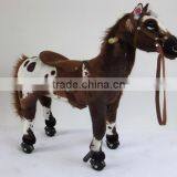 Plush Toy Kid Toy Child Toy Animal Toy Horse Ride on Toys Stuffed Animal on Wheel thumbnail-2