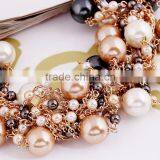 Europe New Ladies' Fashion Exaggerated Beaded Necklace to Restore Ancient Ways Costly Pearl Clavicle Short Chain thumbnail-4