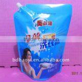 PET/PA/LDPE Laminated Stand up Spout Plastic Washing Fluid Liquid Soap Packing Bag