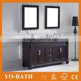 60 Inch Double Sink Traditional Bathroom Vanity With Marble Top thumbnail-2