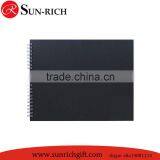 2015 New Products Black Hardcover Spiral Journal With Square Grid Printing Cheap Price Wholesale thumbnail-1