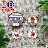 Nickel Lead Free Custom Logo Decorative Metal Denim Snap Button