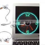 Mini LED USB Fan Clock Flexible Time Display LED Light for Tablet Computer thumbnail-5