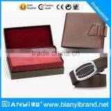 2016 hot selling new business wallet belt leather gift set