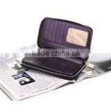 Elegant Style Women Wristlet Purse in Deep Purple Clutch Bags PU Leather Credit Card Wallet thumbnail-6