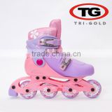 Cheap Hard shell adjustable 4 wheels land inline roller skate for girls/kids China