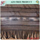 Black Pattern Diversity Strip Squares With Tassels Water Soluble Lace Fabric Embroidery