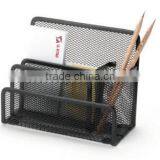 B83338 silver metal mesh desk letter organizer