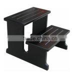 good quality spa salon furniture ,2000# S mooth Solid Wood Foot Step Trolley, beauty facial trolley , beauty stool