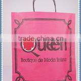 Cheap Price Low Cost Kraft Paper Bag Flexo Red Printed With Twisted Patch Handle