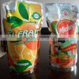 Laminated Folding Plastic Packaging Bag Vacuum Standing 300ml pe Bottle