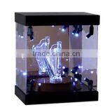 MB Display Box Acrylic Case LED Light House for Crystal Harp