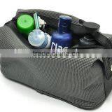 Elegant Small Plaid Toiletry Bag Travel Organizer Cosmetic Bag for Men Women thumbnail-6