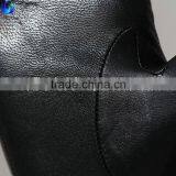 2016 Custom Winter Ladies Black Sheepskin Leather Gloves for Touch Screen thumbnail-2