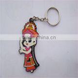 Manufacture Customized Durable Girl Shaped Silicone Keychain