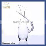 Hand Crafted Slanting Mouth Water Design Wine Crystal Cut Glass Decanter