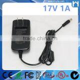 17W Switching Power Supply used for CCTV Camera DC 17V 1A AC DC Adapter UL CE approved 17Vdc 1A