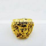 Wholesale Fashion Man Medusa Gold Men's Ring thumbnail-2