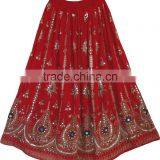 Wholesale Prize Rayon Silk Handmade Vintage Indian Skirts thumbnail-1