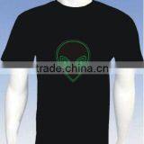 Muticolor Popular 100% Cotton EL T-shirt for Party and Celebratory Situation thumbnail-1