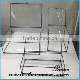 Metal Decoration Vintage Gift Cabinet Display Home Stained Glass House Container thumbnail-6