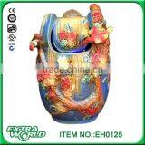 Ceramic Brown Strawberry Songbird Indoor Fountain With LED Light thumbnail-3