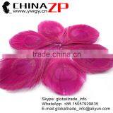 CHINAZP Bulk Sale Selected Prime Quality Beautiful Dyed Hot Pink Trimmed Peacock Feathers Eyes for Sale