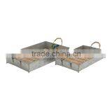 Shabby Metal Drinks Tray With 2 Metal Handles thumbnail-6