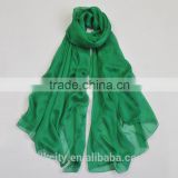 Hot Sale Solid Color NO MOQ 100 Silk Chiffon Scarf