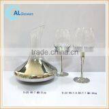 Unique Luxury Wine Decanter Set With Silver Rim thumbnail-1