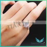 Customized Jewelry Engagement Ring White Gold 8 Hearts & 8 Arrows Moissanite Diamond Wedding Ring thumbnail-6