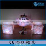 Factory Price Eco Material PE Marble Grain 3d Color Led Cube,led Light Cube